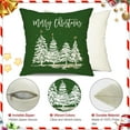 thumbnail image 6 of Christmas Pillow Covers 18x18 Inch Set of 2 White Christmas Tree Merry Christmas Decorative Green Throw Pillows Winter Christmas Decor for Home Couch ST-007B18, 6 of 6