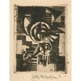 thumbnail image 3 of Johannes Molzahn 19x24 Black Modern Framed Museum Art Print Titled - Little Height Machine (Small Hall Maschiner) (1920), 3 of 5