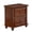 Walnut, variant on GZXS Rustic 2-Drawer Nightstand with Hidden Flip-Top Charging Station, MDF Bedside End Table with Gourd Shaped Solid Wood Legs, Accent Bedroom Furniture, White+Brown