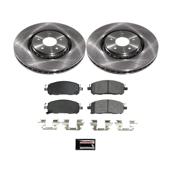 Front Brake Pad and Rotor Kit - Compatible with 2022 - 2024 Nissan Pathfinder - Power Stop