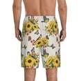 thumbnail image 4 of Lsque Bird Sunflowers Mens Sleep Pajama Shorts,Short Pajama Pants, Cotton Ultra-Soft Knit-Medium, 4 of 9