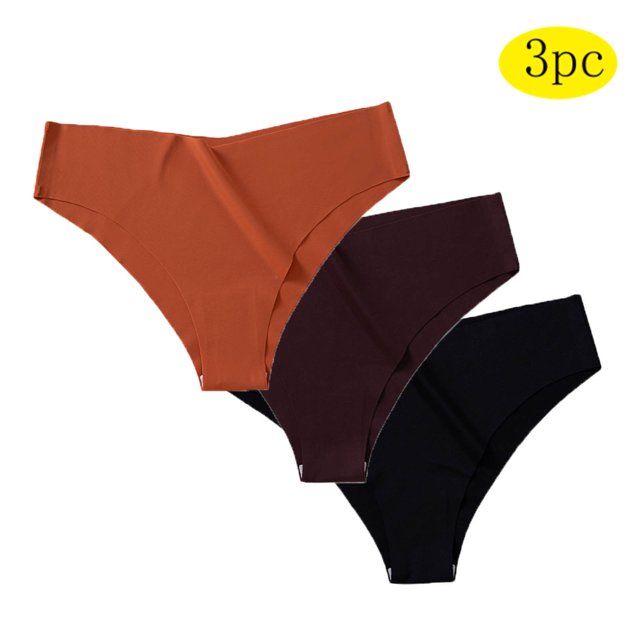 Timegard String 3 Pcs pour Femmes Grande Taille Taille Basse Culottes Confortables Culottes Légères sous-Vêtements Respirants