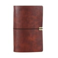 thumbnail image 2 of Leather Travelers Notebook (Refillable Writing Journal, A6 Organizer), A6 Refillable Leather Journal Includes Elastic Closure And Pen Loop For Mobile Professionals(#B), By Meiiso, 2 of 2