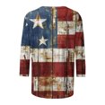 thumbnail image 5 of GERsome Womens 4th of July 3/4 Sleeve Tops Casual Loose Fit Crewneck T Shirts American Flag Patriotic Tee Shirts S-3XL, 5 of 5