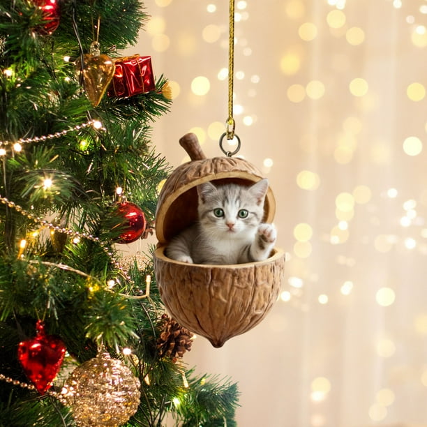 Adornos navideños, adornos navideños, regalos navideños Animales del bosque Decoración navideña Acrílico Plano un acrílico