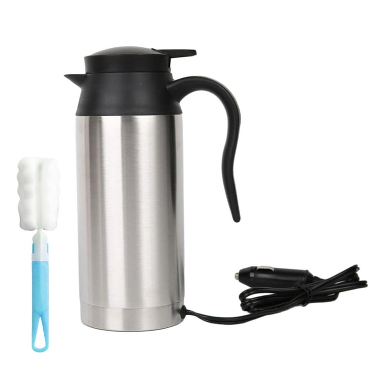 Car Kettle Car Heating Travel Cup for Boiling Water, Eggs, Coffee, Tea Water Heating Cup Car Water Boiler for Truck Self Driving Tour 750ml 12V 100w