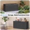 thumbnail image 2 of Bifanuo 75 Gallon Deck Box - Lockable Waterproof Resin Outdoor Storage -Black, 2 of 9