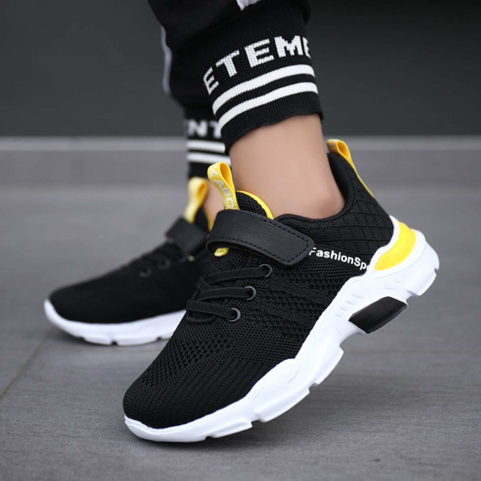 WZEIIOT Toddler Boys Sneakers Breathable Mesh On Sport Shoes Lightweight Indoor Outdoor Training Tennis Running Active Play Athletic Shoes Us Size:2