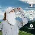 thumbnail image 3 of Women Sun Visor Hats, Wide Brim UV Protection Sun Visor Cap with Ponytail Hole & Removeable Flap Outdoor UPF 50+, 3 of 7