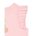 thumbnail image 2 of Wonder Nation Toddler Girls Tee with Flutter Sleeves, Sizes 18M-5T, 2 of 3