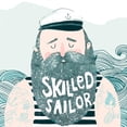 thumbnail image 3 of Parker, Jennifer Paxton 12x12 Black Modern Framed Museum Art Print Titled - Skilled Sailor I, 3 of 5