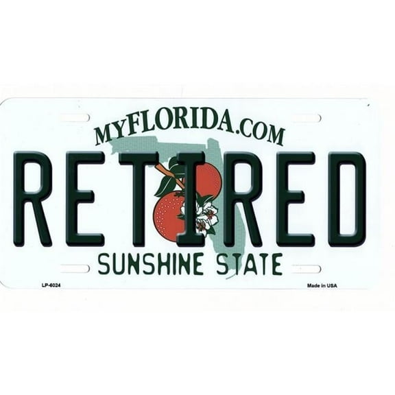 Florida Retired Metal License Plate