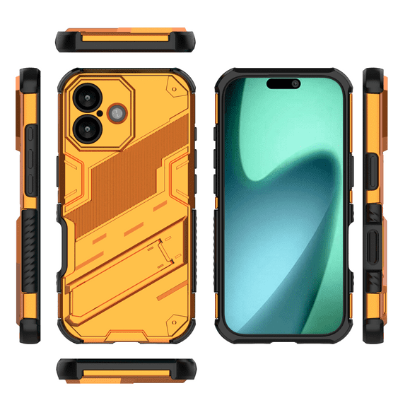 Funda GANGXUN Antigolpes para iPhone 17 con Soporte Invisible, Antihuellas y Protección Completa