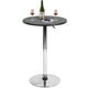 thumbnail image 1 of Mesa de Bar Redonda Rotación Negro, con base plateada, Altura Ajustable HOMEMAKE FURNITURE  Moderno, 1 of 7