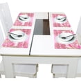 thumbnail image 4 of Rectangular Placemats of 4 Washable Table Mat Suitable for Dining Tables12x18 Inch Flamingo Love Pink Paradise, 4 of 8