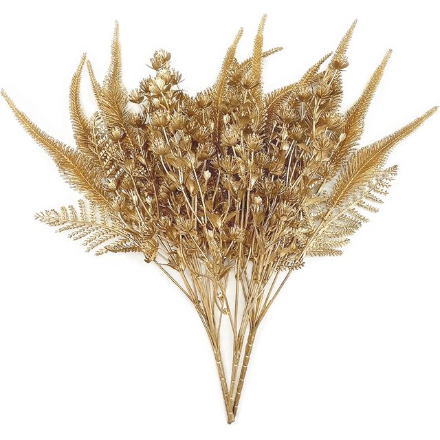 ZOELNIC Plantas artificiales para decoración navideña, césped de plástico, arbustos falsos, hojas de imitación para interior y exterior, jardín, maceta, relleno, fiesta, hotel, terraza, boda,