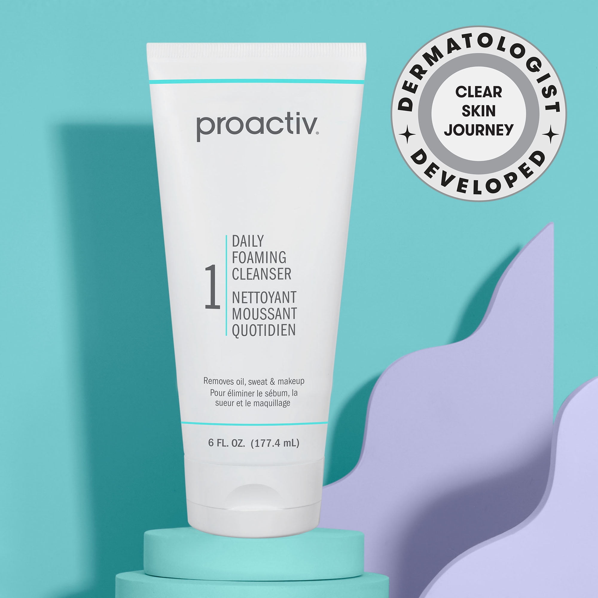 Proactiv Daily Foaming Cleanser for Acne-Prone Skin, Oil & Makeup Remover, Brightening Face Wash, Paraben-Free, Targets Post-Acne Dark Marks, 6 Fl Oz