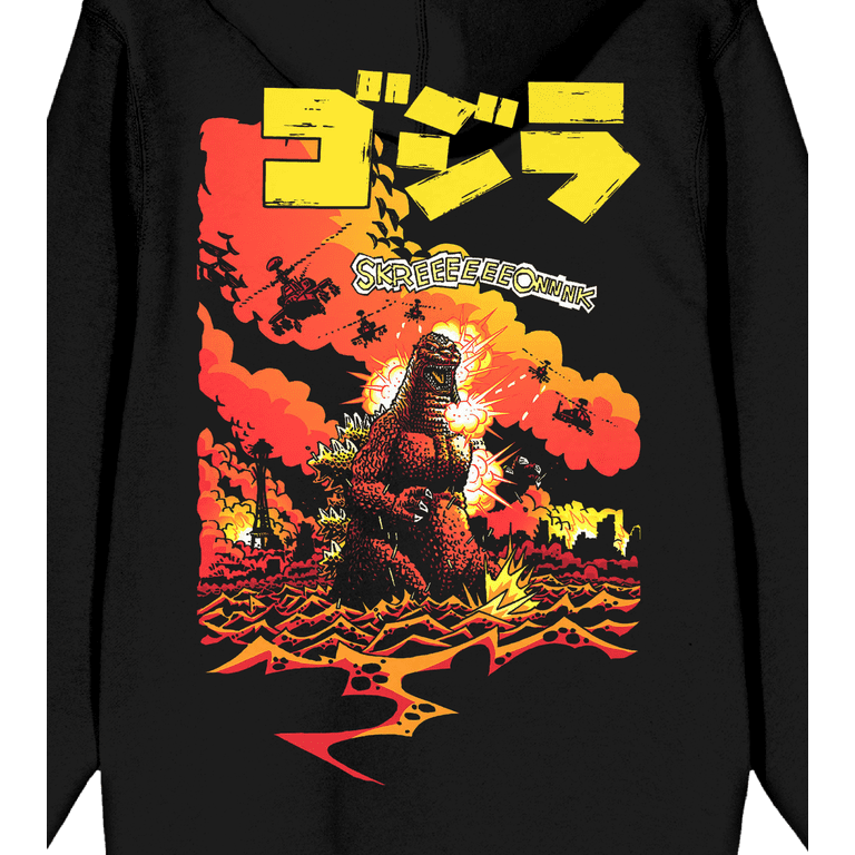 Felpa Godzilla X Kong: The New Empire, Bianca Con Shimo, Manica Lunga, Adulto, Collezione Ufficiale Bioworld