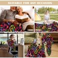 thumbnail image 7 of Blanket Hippie Peace Mushroom Butterfly Flower Blankets Warm Lightweight Throw Blanket All-Season for Couch Bed Man Women Girl 50"x60", 7 of 7