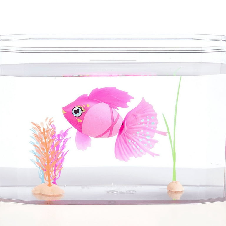 Little Live Pets - Lil Dippers Fish Tank - Interactive Toy Fish & Tank ,  MagicAlly Comes Alive In Water, Feed and SWims like A Real Fish