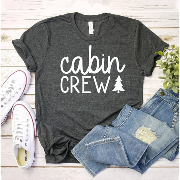 Cabin Crew T-shirt Airplane Shirt Flight Tee Campfires Gift Fishing Family Camping Reunion Top Lake House Christmas