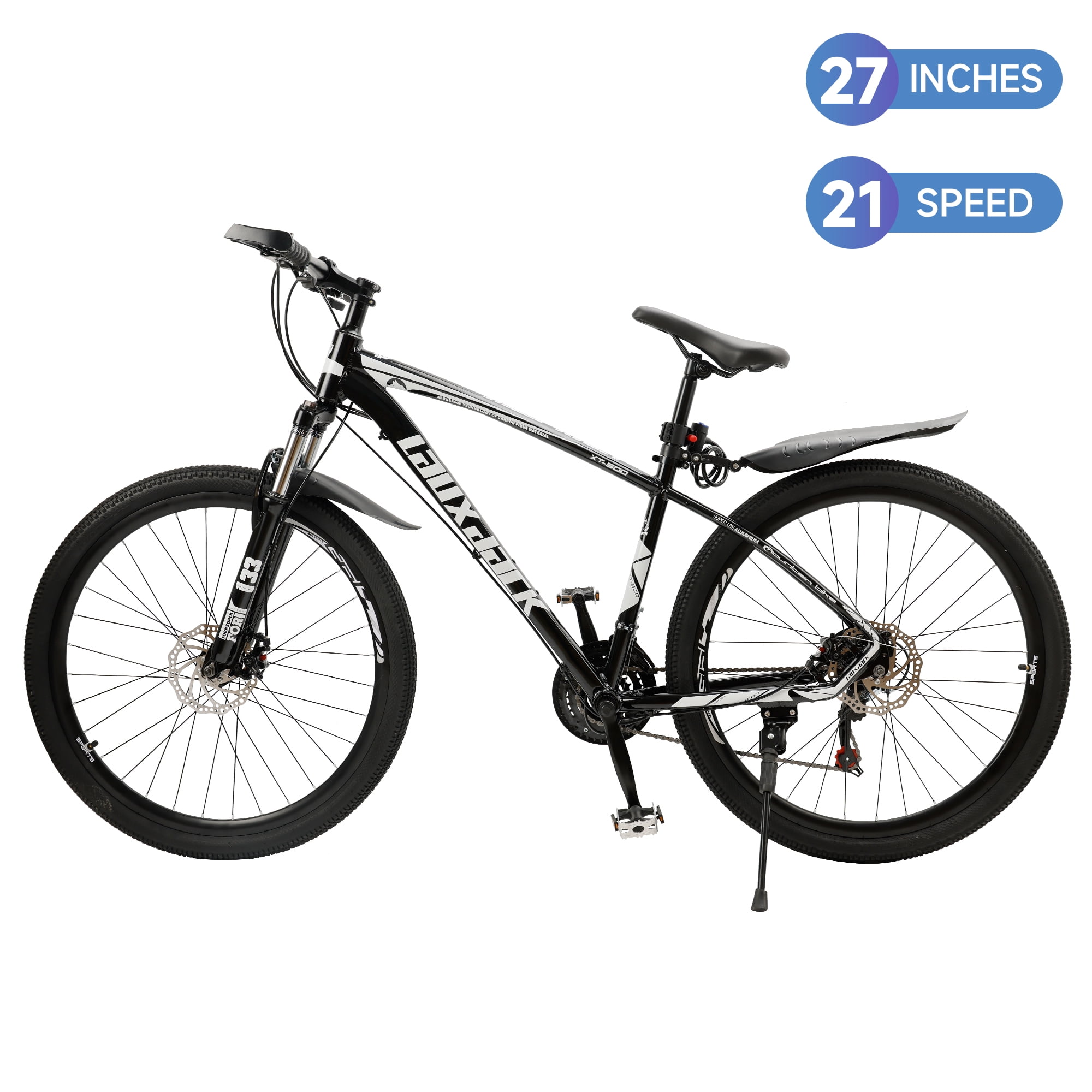 Mountain Bike, 27.5 Inch Shimano 21 Speed, Dual Disc Brake Bike for Men Womens Adult, Front Suspension Bicycle