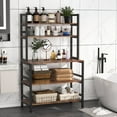 thumbnail image 3 of Tribesigns 5-Tier Kitchen Baker's Rack, Microwave Stand Utility Storage Shelf with Hutch, 3 of 7