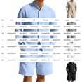 thumbnail image 3 of Awwp Men Set American Casual Summer Linen Men's Suit Loose Long Sleeved Short Pants And Shirt Set for Men Dark Gray M, 3 of 6