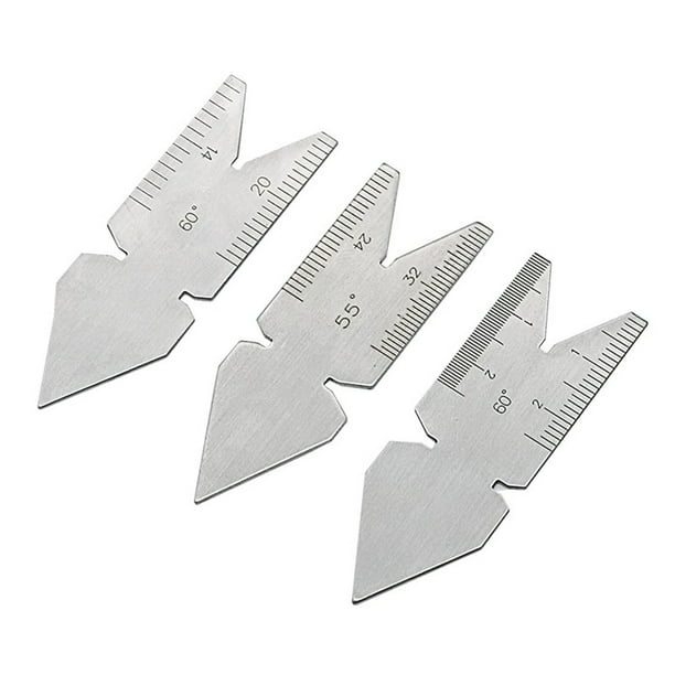 Eigraketly Pasos de rosca de tornillo de engranaje de calibre, herramientas de medición para el hogar de pulgadas de acero inoxidable, calibre de Herramientas manuales y eléctricas Tipo 2 Eigraketly TO008160-02B