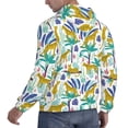 thumbnail image 6 of Kdxio Summer Leopard Print Mens Casual Hooded Collar Drawstring Hoodies Pullover Sweatshirts Casual Long Sleeve Shirts-Small, 6 of 7