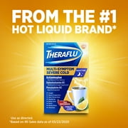Theraflu Nighttime Severe Cold Relief Powder, Green Tea and Citrus, 6 Count
