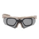 thumbnail image 2 of Gafas de tiro con protección UV, gafas militares para exteriores, a prueba de viento, a prueba de polvo, medio marco, gafas de motocicleta, protección para los ojos para hombres y mujeres, color caqui YUNYI BRAND  Deportes, 2 of 8