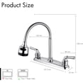 thumbnail image 4 of Mezcladora Fregadero Solvex SP-80067 8 Pulgadas Cromo Acero Inoxidable Cuello Flexible, 4 of 5
