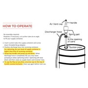 Tera Pump TRDRUM20 Drinking Water Manual Large Siphon Pump for Drum Barrels