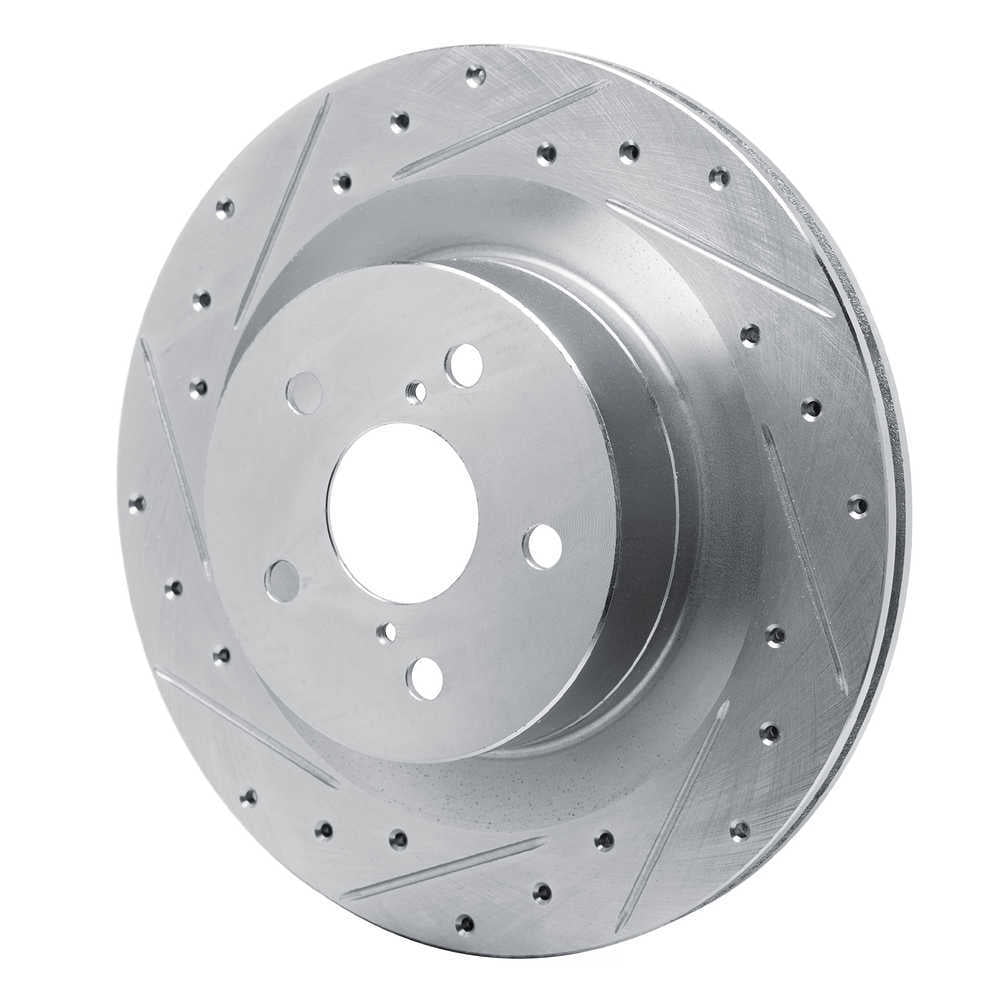 Dynamic Friction Company 631-75059L DFC Brake Rotor - Drilled And Slotted - Silver