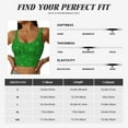 thumbnail image 6 of Lsque Green Glitter Printed Women'S Sports Bra, Compression, Moisture Wicking, High-Impact Sports Bra For Women,Supportive sports bra-X-Large, 6 of 9