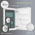 thumbnail image 4 of 20 Inch W x 26 Inch H Surface Frameless Mirror Medicine Cabinet, Beveled Mirror Edges Bathroom Medicine Cabinet, Left opening door, 4 of 9