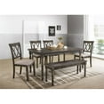 thumbnail image 2 of Pemberly Row Rectangular Wood Turned Legs Dining Table in Weathered Gray, 2 of 7
