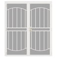 thumbnail image 3 of 72" X 80" (2 Sets of 36") Prehung Door Universal/Reversible Hinging Surface Mount Steel Security Door With Perforated Metal Screen With Lock, 3 of 5