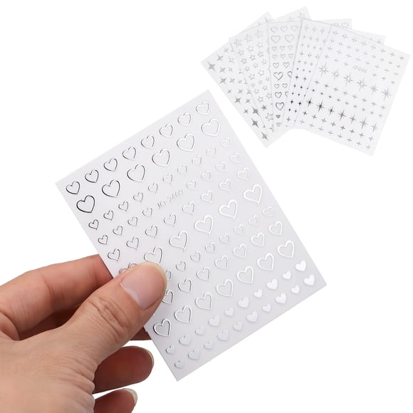 DECORNIJIA Star Nail Art Stickers 5 Sheets Tiny Decals For Women French Manicure Design Nail Artists