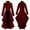 Z-141Red, variant on FAOWME Women Halloween Jacket Long Sleeve Stand Collar Button Solid Color Slim Comfortable Elegant Tailcoat For Stage Performance,Black,L