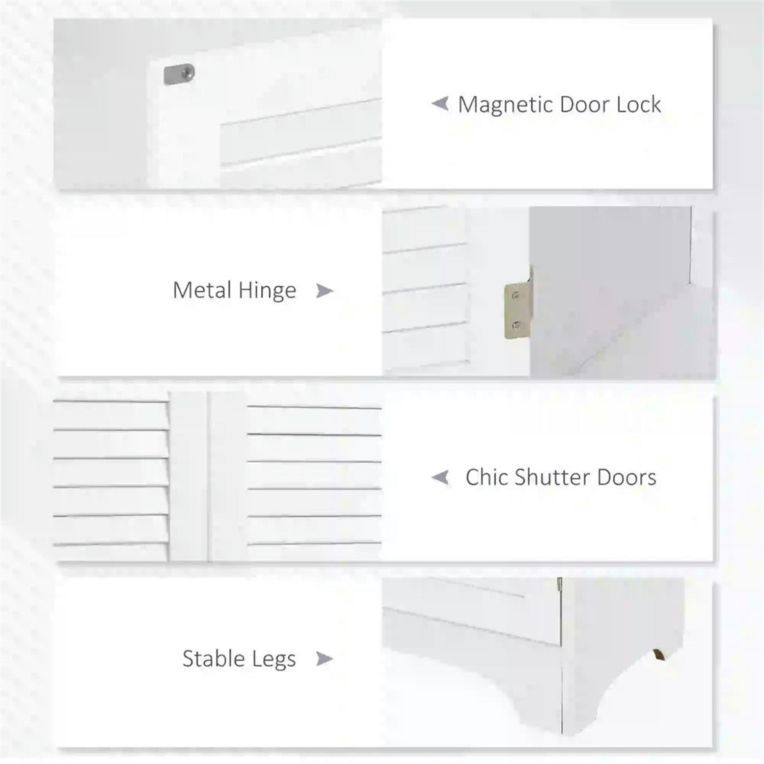 Demi Bonn 71" Tall Bathroom Storage Cabinet, Freestanding Linen Cabinet with Drawer and Adjustable Shelves for Living Room, Kitchen, Dining Room, Office, White