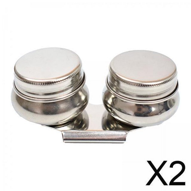 Recipiente para pintura al óleo,Vaso de paleta para pintura al óleo de acero inoxidable con tapa,Recipiente portátil para pintura al óleo con clip,Contenedor de vaso para paleta de pintura