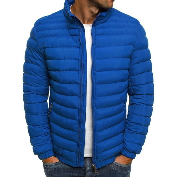 Taylonsss Men's Solid Color Jacket Cotton Padded Jacket Fashion Cotton Padded Jacket Men's Warm Cotton Padded Jacket