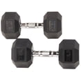 thumbnail image 4 of BalanceFrom Rubber Encased Hex Dumbbells, 30lbs Pair, 4 of 6
