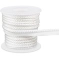 thumbnail image 1 of 10 yardas de ribete blanco de 3/8 de pulgada, cinta de ribete al bies de satén de poliéster, ribete con borde retorcido, ribete para tapicería, ribete para costura, 1 of 5