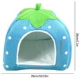 thumbnail image 2 of CHGBMOK Cute Strawberry Cat House Indoors Winter Warm Pet Dog Bed Foldable Fleece Warm Yurt, 2 of 6