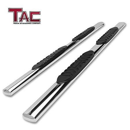 TAC Side Steps Running Boards Fit 2019 Chevy Silverado 1500 Double /2019 GMC Sierra 1500 Double Cab Truck Pickup 5
