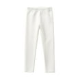 thumbnail image 2 of Spazoro Kids Girls Sweatpants, Warm Casual Cotton Fall Winter Solid Color Leggings for Toddler Girls White Size 10 T, 2 of 6