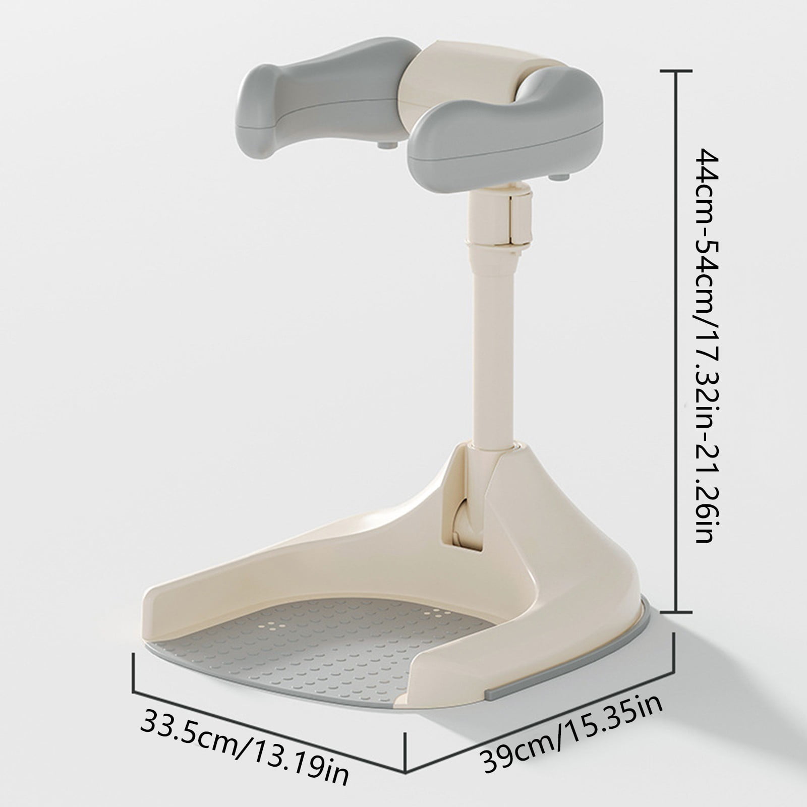 LMTODLFG Adjustable Height Baby Shower Stand with Anti-Slip Base,Bath Shower Standing Support Baby Bath Stand,Portable Bath Helper Baby,Free Mother Hands